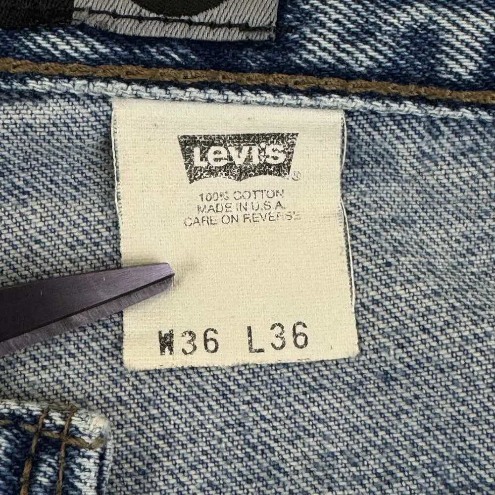Vintage Levis SilverTab Jeans Mens 36x36 Blue Loose Baggy 90s Distressed USA